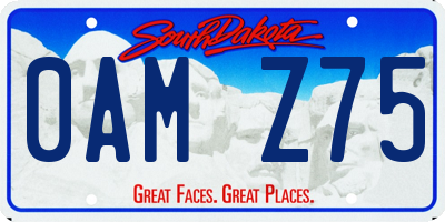 SD license plate 0AMZ75