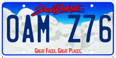 SD license plate 0AMZ76
