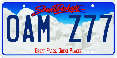 SD license plate 0AMZ77