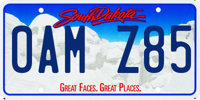 SD license plate 0AMZ85