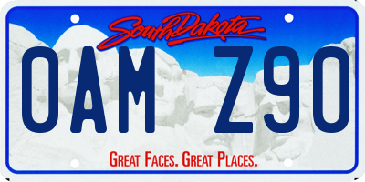 SD license plate 0AMZ90