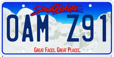 SD license plate 0AMZ91