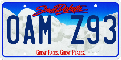 SD license plate 0AMZ93