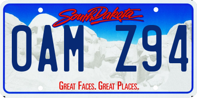 SD license plate 0AMZ94
