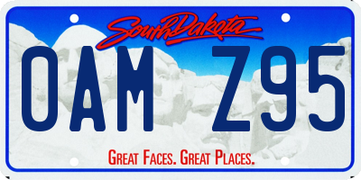 SD license plate 0AMZ95