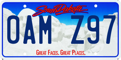 SD license plate 0AMZ97