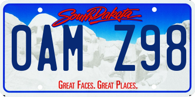 SD license plate 0AMZ98