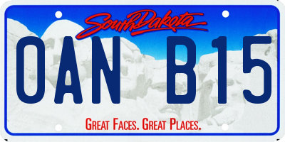 SD license plate 0ANB15