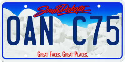 SD license plate 0ANC75