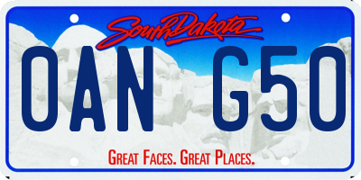 SD license plate 0ANG50