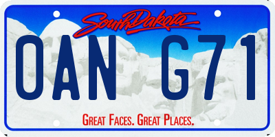 SD license plate 0ANG71