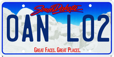 SD license plate 0ANL02