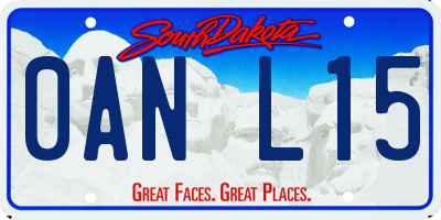 SD license plate 0ANL15