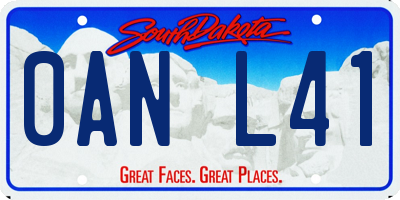 SD license plate 0ANL41