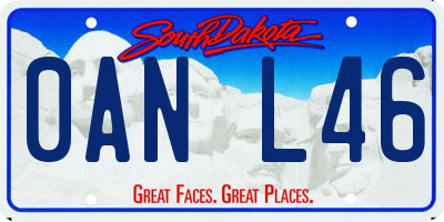 SD license plate 0ANL46