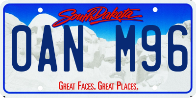 SD license plate 0ANM96