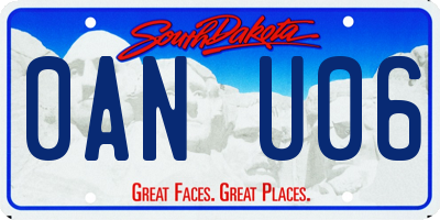 SD license plate 0ANU06