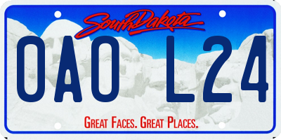 SD license plate 0AOL24