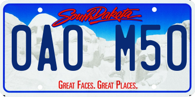 SD license plate 0AOM50