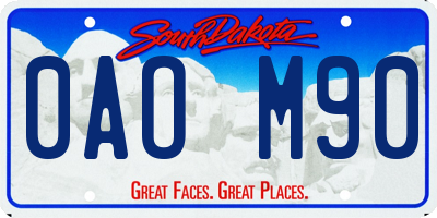 SD license plate 0AOM90