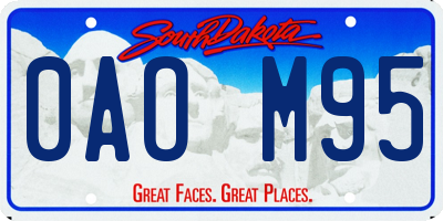 SD license plate 0AOM95