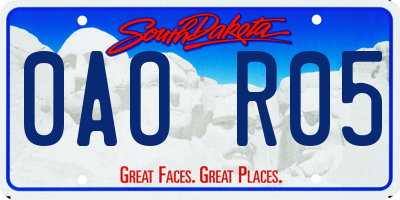 SD license plate 0AOR05