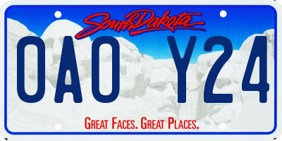 SD license plate 0AOY24