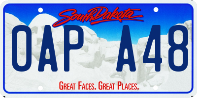 SD license plate 0APA48