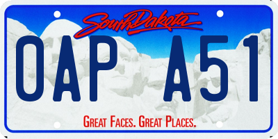 SD license plate 0APA51