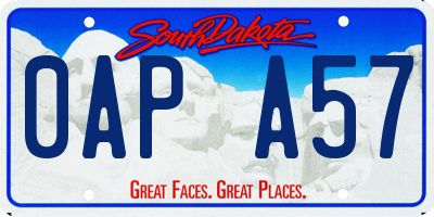 SD license plate 0APA57