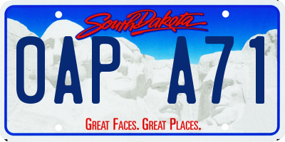 SD license plate 0APA71