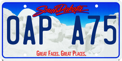 SD license plate 0APA75