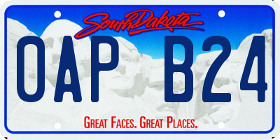 SD license plate 0APB24