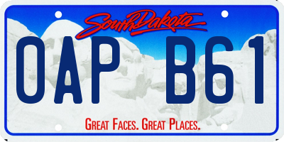 SD license plate 0APB61