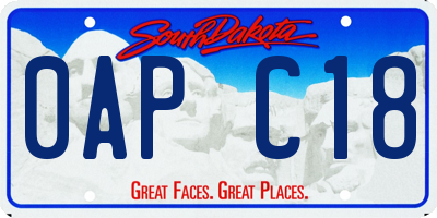 SD license plate 0APC18