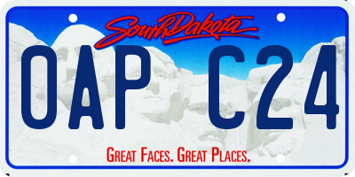 SD license plate 0APC24