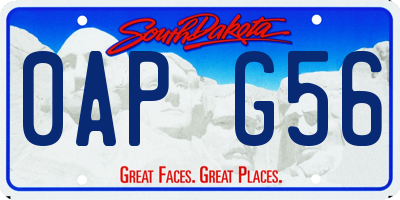 SD license plate 0APG56