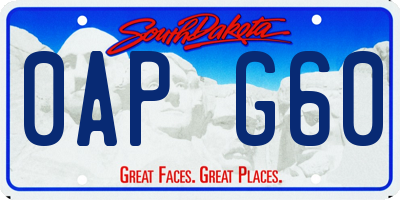 SD license plate 0APG60