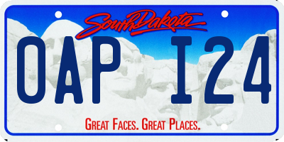 SD license plate 0API24