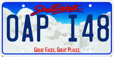 SD license plate 0API48