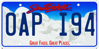 SD license plate 0API94