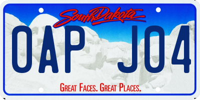 SD license plate 0APJ04