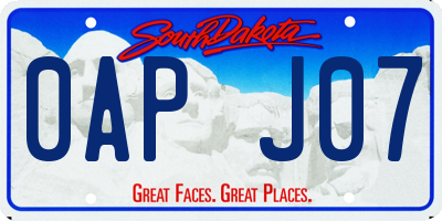 SD license plate 0APJ07