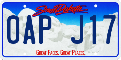 SD license plate 0APJ17