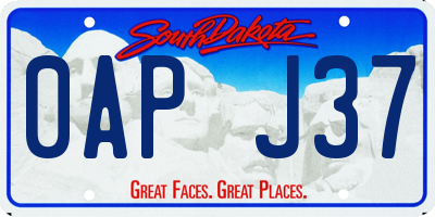 SD license plate 0APJ37