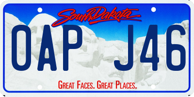 SD license plate 0APJ46