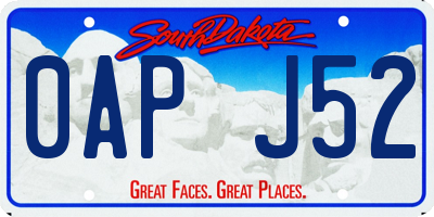 SD license plate 0APJ52