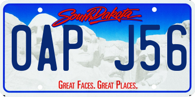 SD license plate 0APJ56