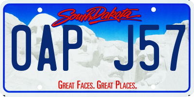 SD license plate 0APJ57