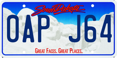 SD license plate 0APJ64